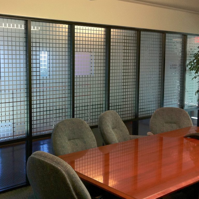 office interior with window film design