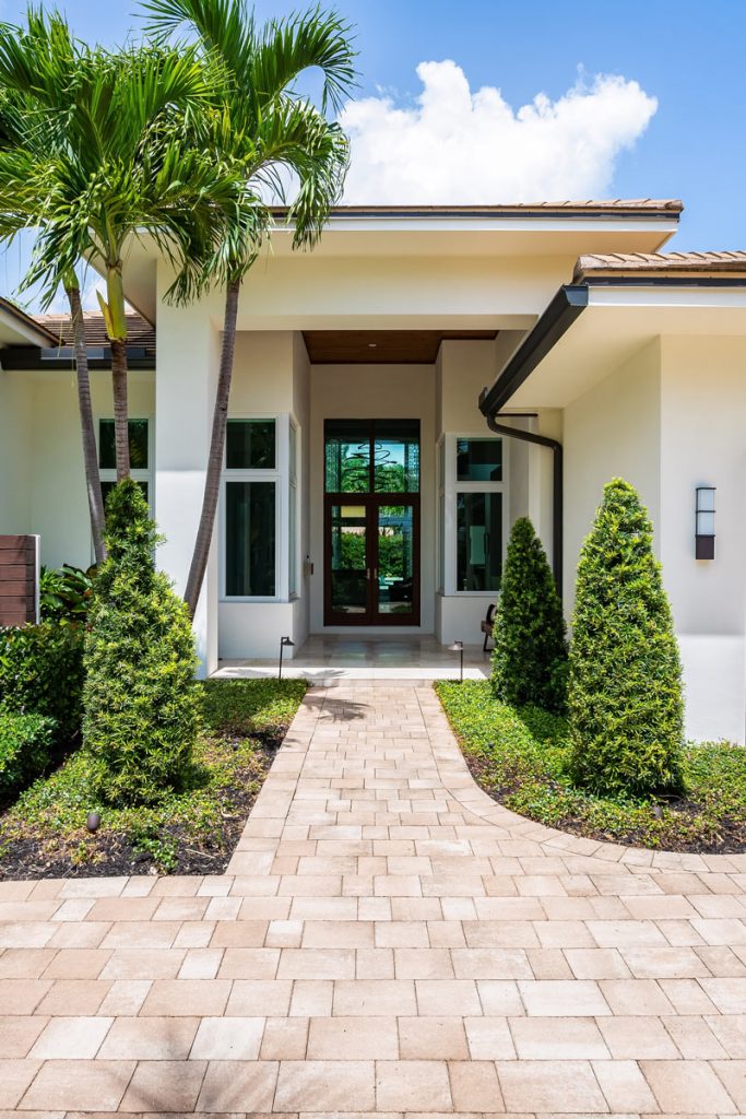 luxury home exterior entryway