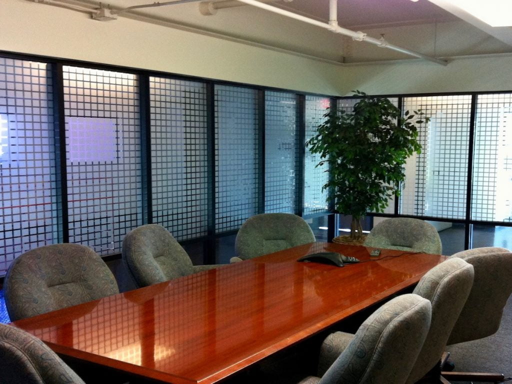 office interior with window film design